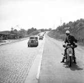 Trafikkontroll vid norra infarten till Uddevalla pingsten 1960