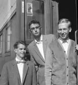 Läroverksgrabbar reser till Olympiaden i Rom augusti 1960