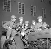 På väg till manöver