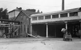 Lagerbyggnad 110 och 111 under uppbyggnad på Papyrus fabriksområde, 25/7-1945.