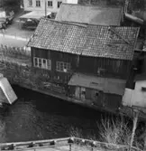 Mölndalsån, nedströms fallet.