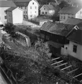 Mölndalsån, nedströms fallet.