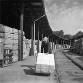 Säkerhetstjänst, transport av balar.
En man med på bilden.