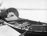 PM3 Yankeecylinder, transport - sjö.
Två okända män.