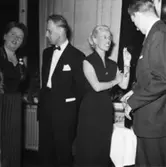 Personalfest 1954.
Berit Fässberg, Sture Älvström, May Lundén, okänd.
Foto: Fröken Melander.