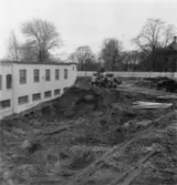 Byggnad N:o 6, tillbyggnad 1954. Schaktning.