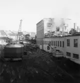 Byggnad N:o 6, tillbyggnad 1954. Schaktning.