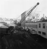 Byggnad N:o 6, tillbyggnad 1954. Schaktning.