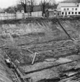 Byggnad N:o 6, tillbyggnad 1954. Formsättning för gjutning.