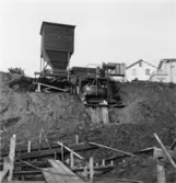 Byggnad N:o 6, tillbyggnad 1954. Betongstation.