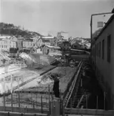 Byggnad N:o 6, tillbyggnad 1954. Formsättning för gjutning.