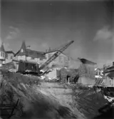 Byggnad N:o 6, tillbyggnad 1954. Rivning av Övre porten.