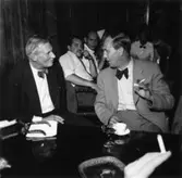 Reportage från pressvisningen den 29/8 1955. Marcus Wallenberg jr. med flera.