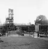 Byggnad N:o 6, tillbyggnad 1954. Ny personalhiss.