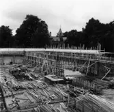 Byggnad N:o 6, tillbyggnad 1954. Formsättning för gjutning.