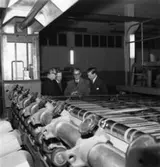 Besök av leverantörer till PM 2 N.
Överingenjör William Tibell, disponent Hans Hulthén, KMW, ingenjör Holger Sillén.