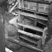 Schakt för avlopp från Villa Papyrus, den 15/10-1958.