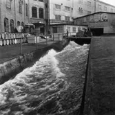 Mölndalsån inom fabriksområdet vid byggnad nr 19.