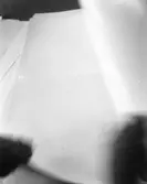 Sortering och räkning av papper på Papyrus, 12/5-1970.

Fotograf: Rolf Salomonsson, Wezäta studio, Grafiska Vägen Box 5057, 
402 22 Göteborg 5 Växel 031/40 01 40