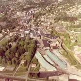 Flygfoto över Papyrus fabriksområde, 9/6-1969.