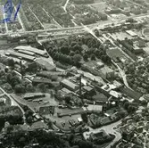 Flygfoto över Papyrus fabriksområde, 9/6-1969.