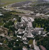 Flygfoto över Papyrus fabriksområde.