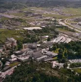 Flygfoto över Papyrus fabriksområde.