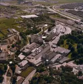 Flygfoto över Papyrus fabriksområde.