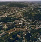 Flygfoto över Papyrus fabriksområde.