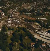 Flygfoto över Papyrus fabriksområde.