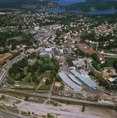 Flygfoto över Papyrus fabriksområde.