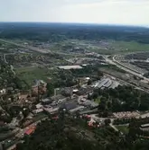 Flygfoto över Papyrus fabriksområde.