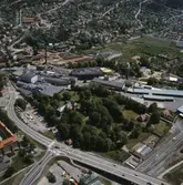 Flygfoto över Papyrus fabriksområde.