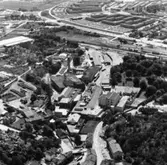 Flygfoto över Papyrus fabriksområde.