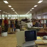 Pappersgruppen, kontoret, Region Väst, dataskärm. Hösten 1982.