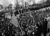 Barnens dag-firande utanför Universitetshuset,  Uppsala maj 1941