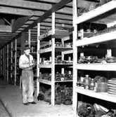 Lagret på Alms bilskrot i Jönköping.