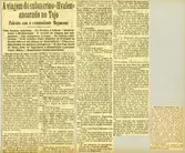 Tidningsurklipp om ubåten HVALEN. Intervju med kapten Magnusson i en portugisisk tidning.