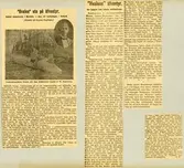 Tidningsurklipp om ubåten HVALENs hemfärd till Sverige från Italien.