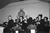 Frälsningsarméns Mölndalskår firar 75-årsjubileum, år 1983.

För mer information om bilden se under tilläggsinformation.