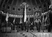 Svenska Missionsförbundets Ungdom, SMU, har möte i universitetsaulan, Uppsala november 1941