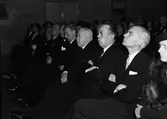 Drätselkammarens ordförande Tycho Hedén, åhörare på möte i Uppsala 1945