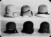 Sex damhattar.
Örebro Strå & Filthattfabrik, Nygatan 11A, Örebro.