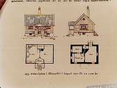 Ritningar av en familjhus byggt 1910 för c:a 2700 kronor.
Hönsarvet 1, Borlänge.
Beställt av stadsarkitekt Edvin Stenfors, Järntorgsgatan 7, Örebro.