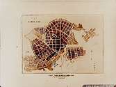 Förslag till plan för Kalmar stad, upprättad 1903 av P. Hallman.
Beställt av stadsarkitekt Edvin Stenfors, Järntorgsgatan 7, Örebro.