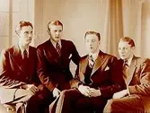 Fyra herrar, från vänster: Åke Boudrie, Harry Forsberg, Olle Åhnberg och Harry Johnson.Åke Boudrie