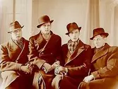 Fyra herrar, från vänster: Harry Johnson, Olle Åhnberg, Harry Forsberg och Åke Boudrie.Åke Boudrie