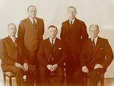 Typografföreningens styrelse, fem herrar.