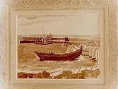 Oljemålning.
Motiv: Hamnmotiv.
Konstnär: Ragnhild Nordensten, 1949.
Örebro Läns Konstförening