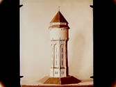 Modell av Södra Vattentornet.
Örebro Stads Byggnadskontor, Stortorget 1-3.